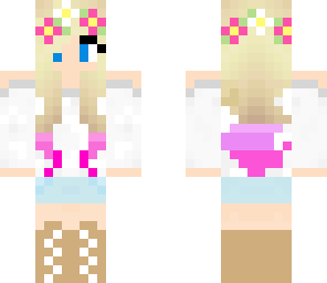 cute girl with died hair