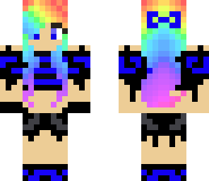 rainbow haired goth