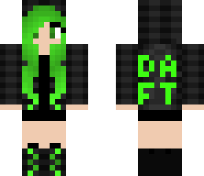 green daft punk girl