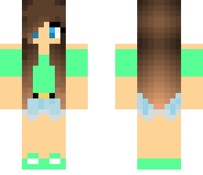cute greenieblue girl