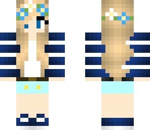 blue flower girl