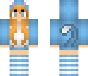 blue cat girl