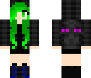ender girl con pelo verde