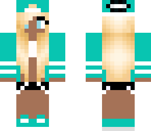 teal skater girl