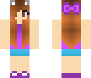 cat girl with bow