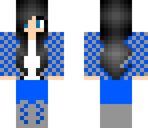 black and blue girl