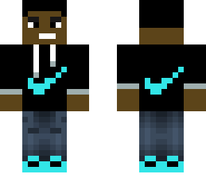 teal black hoodie guy