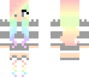 pastel rainbow kawaii girl