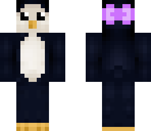 penguin with a bow