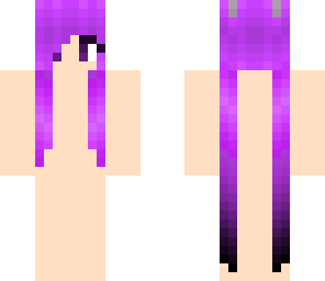 long purple pigtails