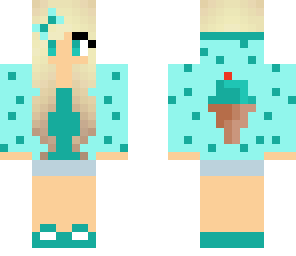 turquoise ice cream girl