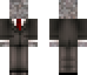 old gravel man in a hq suit