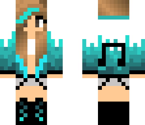 awesome blue music girl