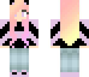 kawaii pink and black panda