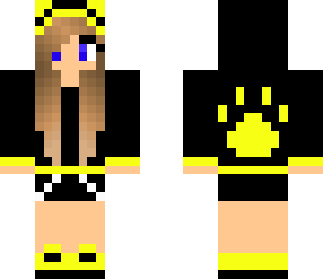 neon paw print girl