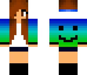 blue and green girl