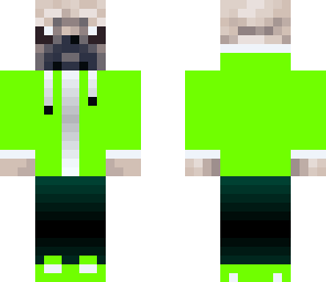 green hoodie pug