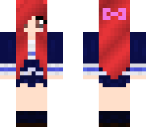 red haired school gamer girl