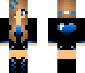 electric blue heart girl