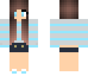 blue striped girl