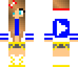 girl youtuber red blue and yellow