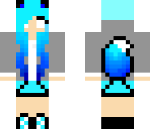 herobrine ice wolf girl