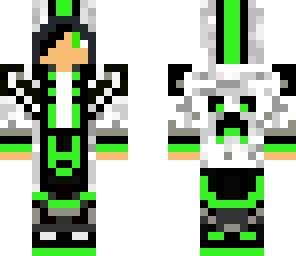 green assassin with black hair