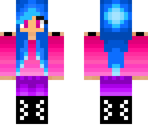blue haired girl
