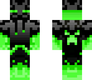 green enderman in a hoodie