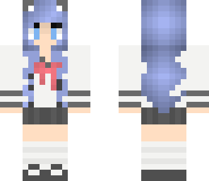 neko kawaii school girl