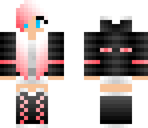 blue eyed pink emo girl