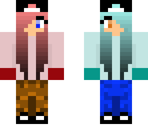 red and blue skin