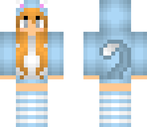 light blue cat girl