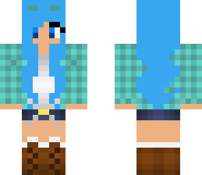 blue hair nerd girl
