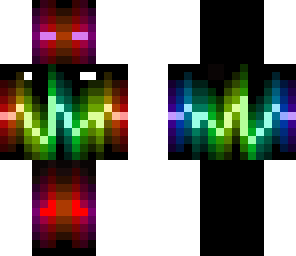 neon enderman with headphones