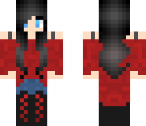 girl wearing red