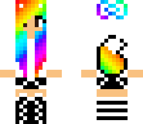 cute rainbow cat girl