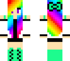 rainbow hair girl