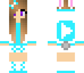 light blue youtube girl bunny