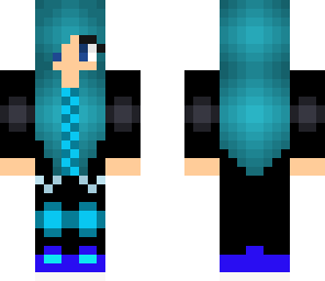 gamer girl skin blue