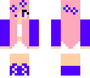 cute purple mixed blue girl