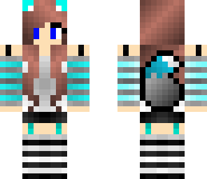 beautiful blue striped girl