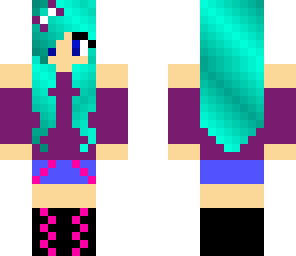 awesome blue and purple girl