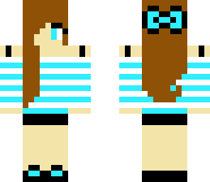 cute striped girl skin