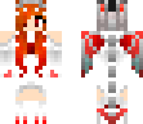 red and white dragon girl
