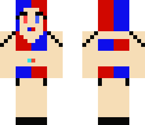 blue and red fighter girl