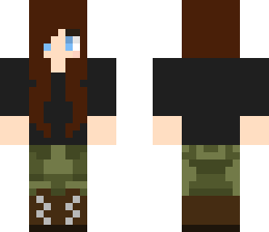 camo girl with brown hair