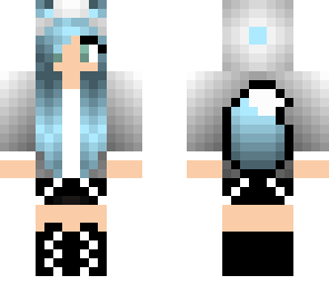 ice wolf-fox girl