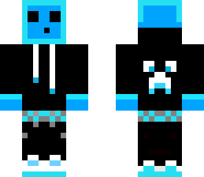 blue slime in a tuxedo