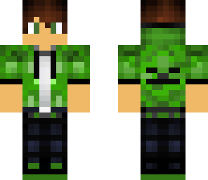 boy in a green outfit